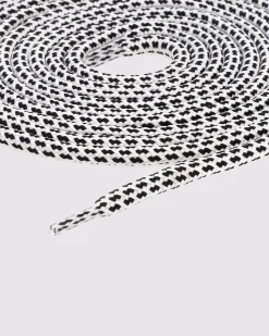 Clearance P448 Shoelaces White/Black Speckled